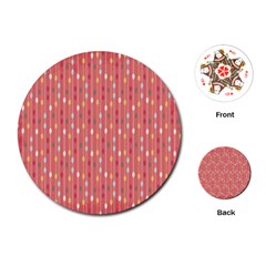 Circle Red Freepapers Paper Playing Cards (round) 