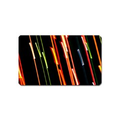 Colorful Diagonal Lights Lines Magnet (name Card) by Alisyart