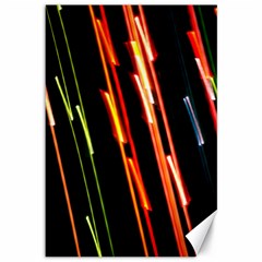 Colorful Diagonal Lights Lines Canvas 12  X 18  