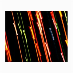 Colorful Diagonal Lights Lines Small Glasses Cloth (2-side)