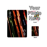 Colorful Diagonal Lights Lines Playing Cards 54 (Mini)  Front - Spade5