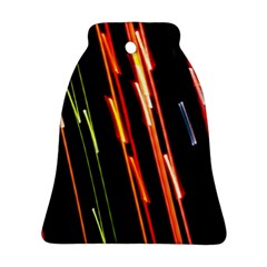 Colorful Diagonal Lights Lines Bell Ornament (two Sides)