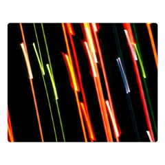 Colorful Diagonal Lights Lines Double Sided Flano Blanket (large)  by Alisyart