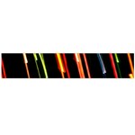 Colorful Diagonal Lights Lines Flano Scarf (Large) Back