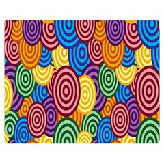 Circles Color Yellow Purple Blu Pink Orange Illusion Double Sided Flano Blanket (medium)  by Alisyart