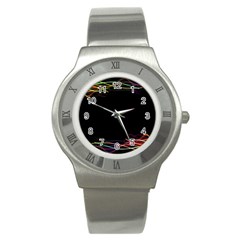 Colorful Light Frame Line Stainless Steel Watch
