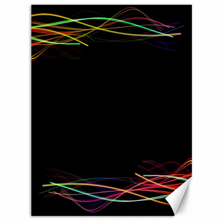 Colorful Light Frame Line Canvas 36  x 48  