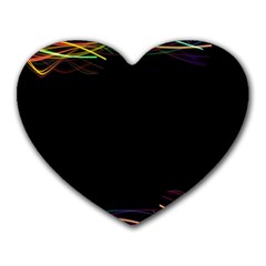 Colorful Light Frame Line Heart Mousepads