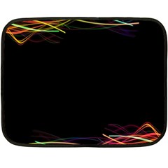 Colorful Light Frame Line Double Sided Fleece Blanket (mini)  by Alisyart