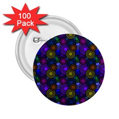 Circles Color Yellow Purple Blu Pink Orange 2 25  Buttons (100 Pack)  by Alisyart