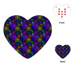 Circles Color Yellow Purple Blu Pink Orange Playing Cards (heart)  by Alisyart