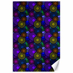 Circles Color Yellow Purple Blu Pink Orange Canvas 24  X 36  by Alisyart