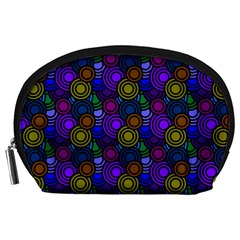 Circles Color Yellow Purple Blu Pink Orange Accessory Pouches (large) 