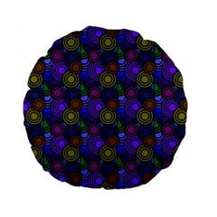 Circles Color Yellow Purple Blu Pink Orange Standard 15  Premium Flano Round Cushions by Alisyart