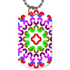 Decoration Red Blue Pink Purple Green Rainbow Dog Tag (two Sides) by Alisyart