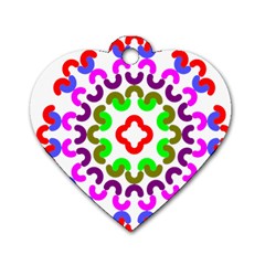 Decoration Red Blue Pink Purple Green Rainbow Dog Tag Heart (two Sides)