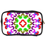 Decoration Red Blue Pink Purple Green Rainbow Toiletries Bags 2-Side Front