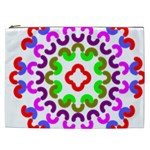 Decoration Red Blue Pink Purple Green Rainbow Cosmetic Bag (XXL)  Front