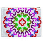 Decoration Red Blue Pink Purple Green Rainbow Cosmetic Bag (XXL)  Back