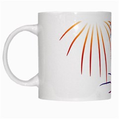 Fireworks Orange Blue Red Pink Purple White Mugs by Alisyart