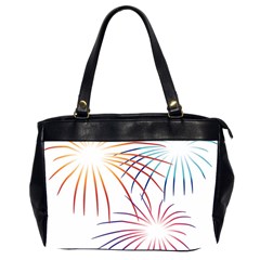 Fireworks Orange Blue Red Pink Purple Office Handbags (2 Sides) 