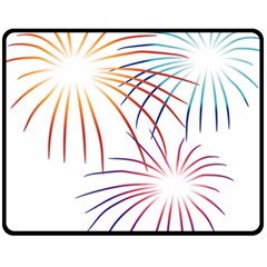 Fireworks Orange Blue Red Pink Purple Fleece Blanket (medium) 