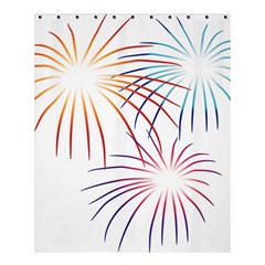 Fireworks Orange Blue Red Pink Purple Shower Curtain 60  X 72  (medium) 