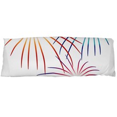 Fireworks Orange Blue Red Pink Purple Body Pillow Case (dakimakura) by Alisyart