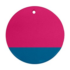 Flag Color Pink Blue Ornament (round) by Alisyart