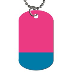 Flag Color Pink Blue Dog Tag (two Sides) by Alisyart