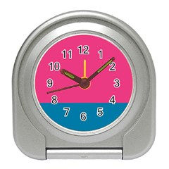 Flag Color Pink Blue Travel Alarm Clocks by Alisyart