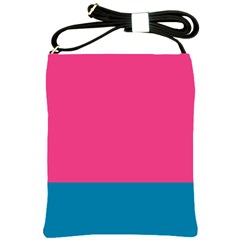 Flag Color Pink Blue Shoulder Sling Bags