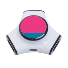 Flag Color Pink Blue 3-port Usb Hub