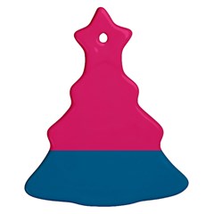 Flag Color Pink Blue Christmas Tree Ornament (two Sides)