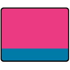 Flag Color Pink Blue Double Sided Fleece Blanket (medium)  by Alisyart