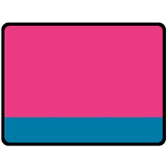 Flag Color Pink Blue Double Sided Fleece Blanket (large)  by Alisyart