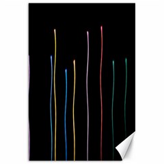 Falling Light Lines Color Pink Blue Yellow Canvas 20  X 30  