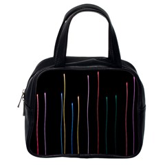 Falling Light Lines Color Pink Blue Yellow Classic Handbags (one Side)