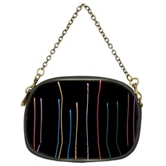Falling Light Lines Color Pink Blue Yellow Chain Purses (two Sides)  by Alisyart