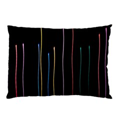 Falling Light Lines Color Pink Blue Yellow Pillow Case (two Sides) by Alisyart