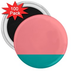 Flag Color Pink Blue Line 3  Magnets (100 Pack) by Alisyart