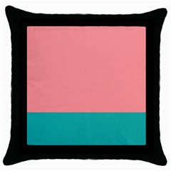 Flag Color Pink Blue Line Throw Pillow Case (black) by Alisyart
