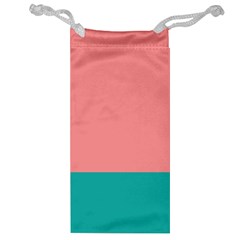 Flag Color Pink Blue Line Jewelry Bag by Alisyart