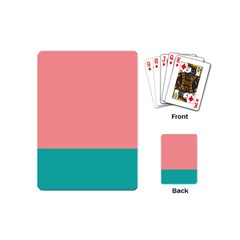 Flag Color Pink Blue Line Playing Cards (mini) 