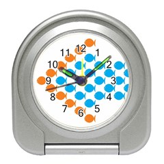 Fish Arrow Orange Blue Travel Alarm Clocks by Alisyart