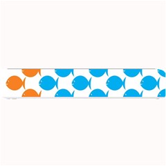 Fish Arrow Orange Blue Small Bar Mats by Alisyart