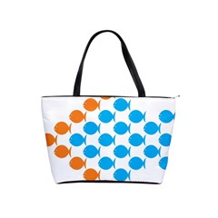 Fish Arrow Orange Blue Shoulder Handbags by Alisyart