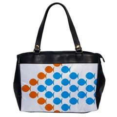 Fish Arrow Orange Blue Office Handbags