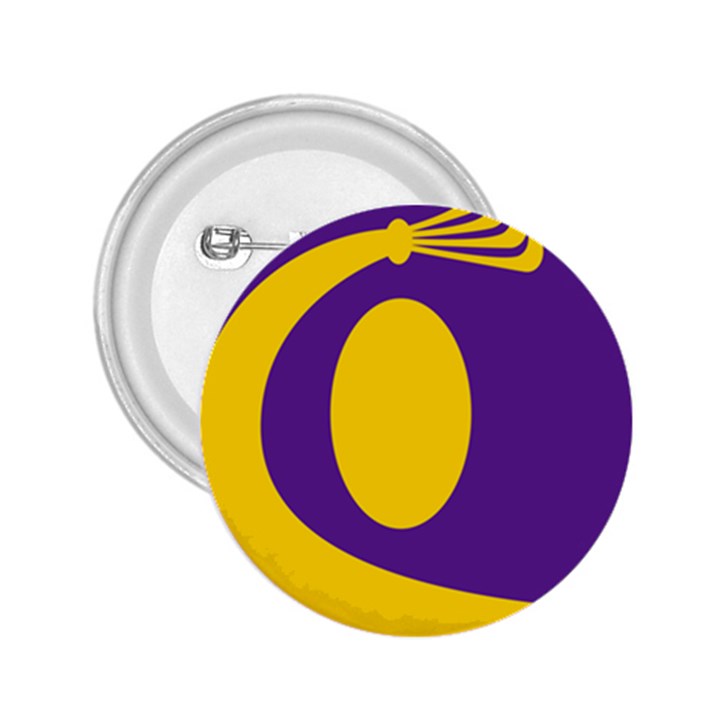 Flag Purple Yellow Circle 2.25  Buttons