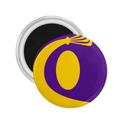 Flag Purple Yellow Circle 2.25  Magnets